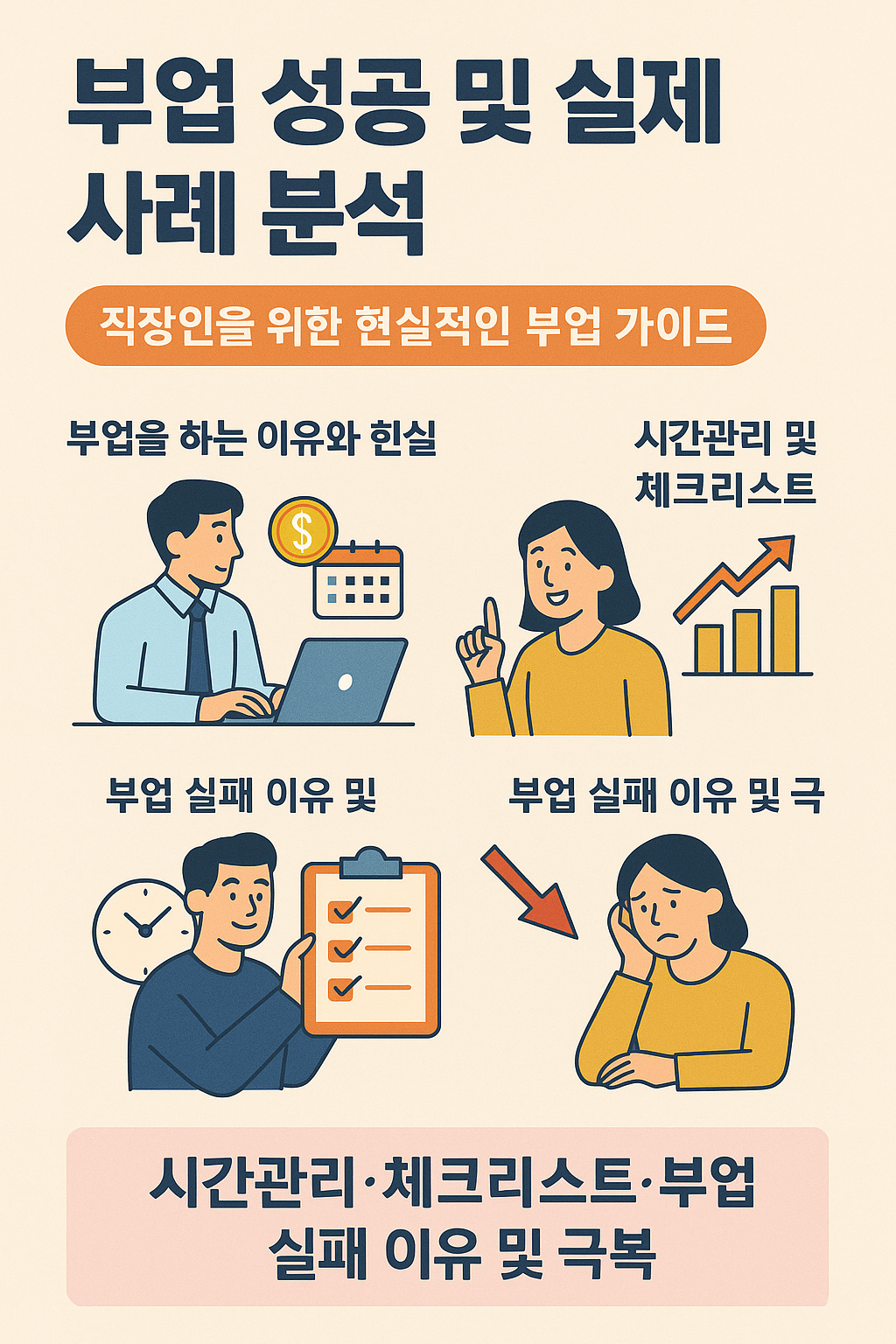 부업 성공 실패 사례, 시간관리, 준비 부족 원인 분석
