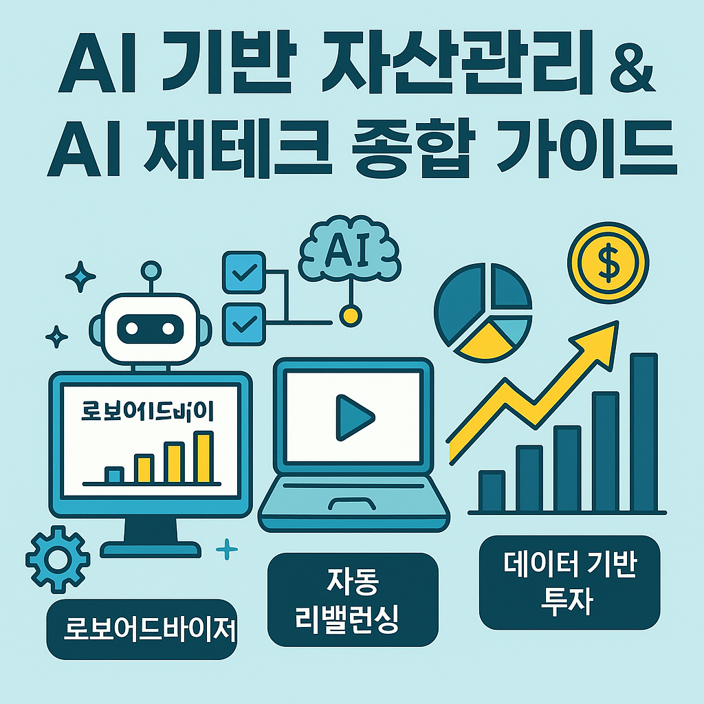 AI 재테크 가이드: 로보어드바이저, 자동 리밸런싱, 데이터 기반 투자 인포그래픽