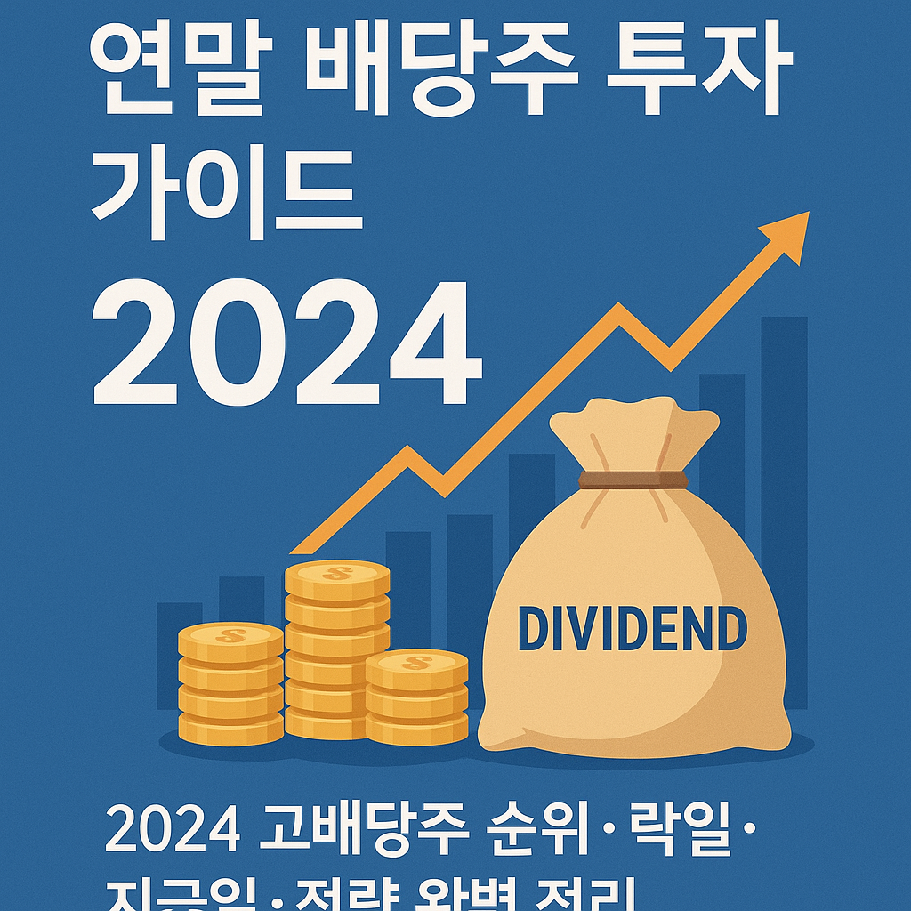 연말 배당주 투자 전략 대표 이미지: 순위·기준일·락일·지급 시점·전략